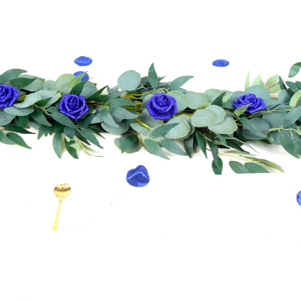 💎$1💎 Royal Blue Glittery Sparkly Enchanting Roses Bendable Workable